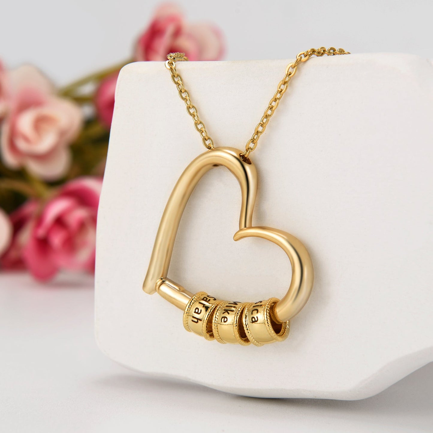Best Mom Forever- Family's Love Engraved Pendant with LED Gift Box - PlumOnyx