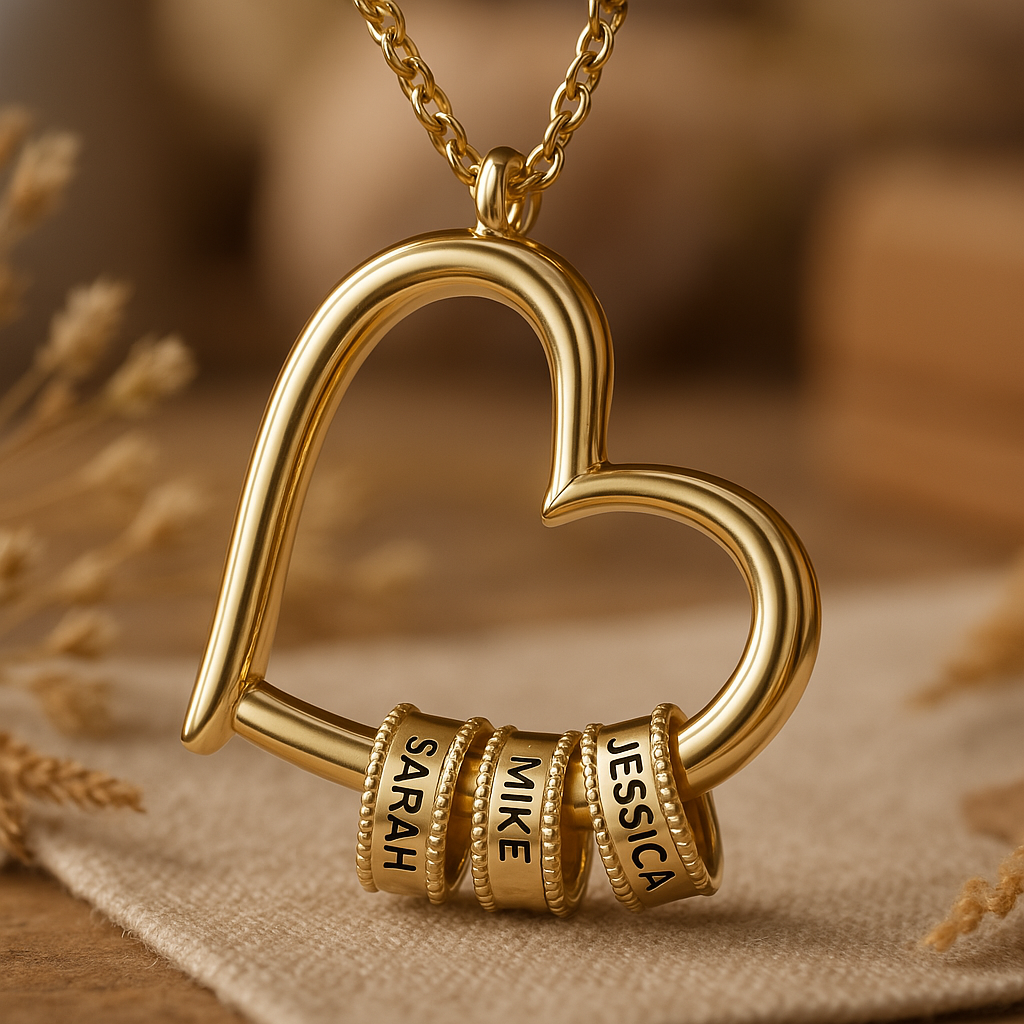 Best Mom Forever- Family's Love Engraved Pendant with LED Gift Box - PlumOnyx