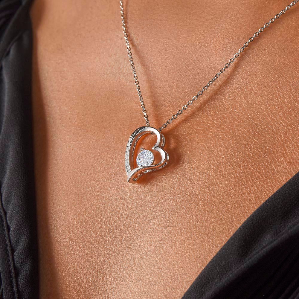 To My Beautiful Mom, So Much Of Me Is Made From You, I Love You Forever Love Necklace - PlumOnyx