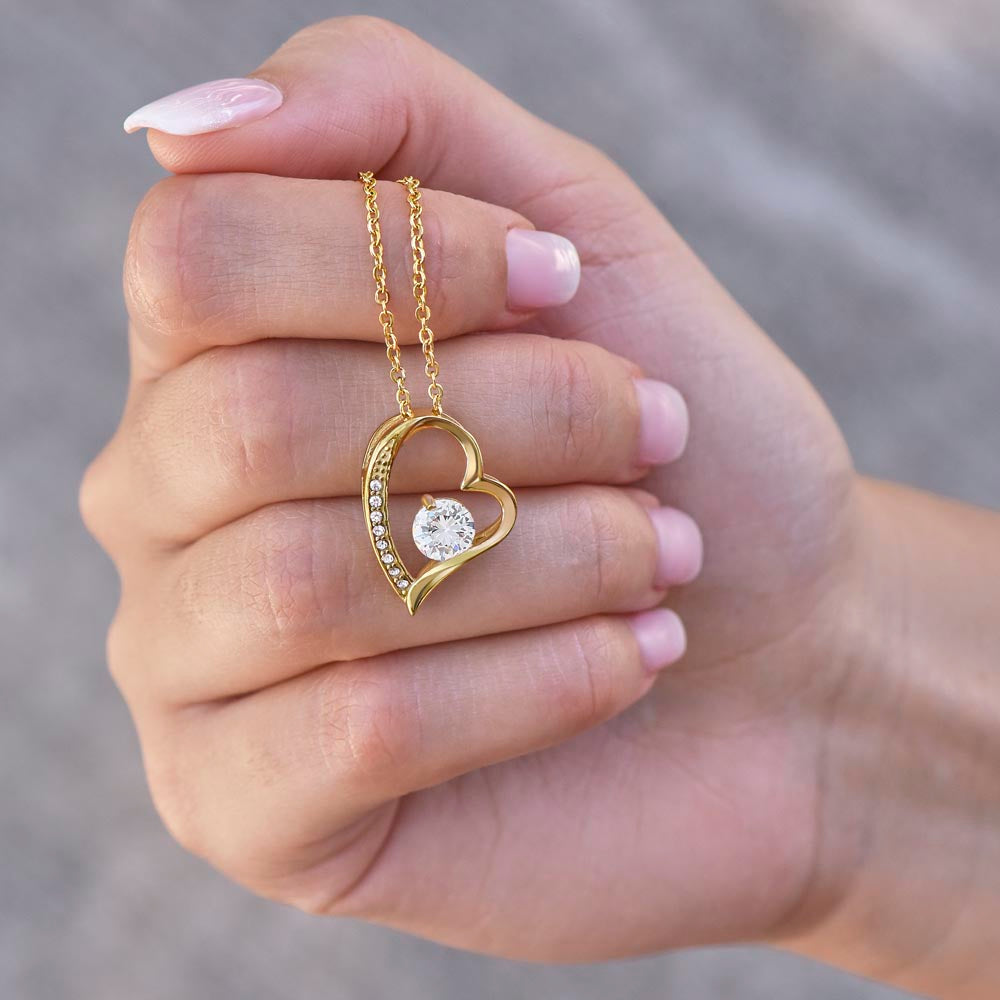 To My Beautiful Mom, So Much Of Me Is Made From You, I Love You Forever Love Necklace - PlumOnyx
