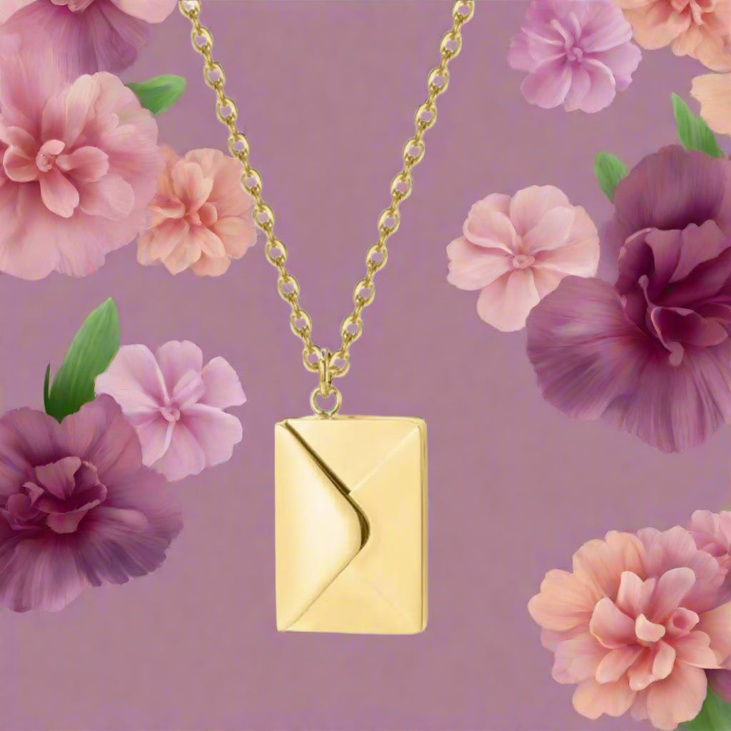 Personalized Message Envelope Necklace