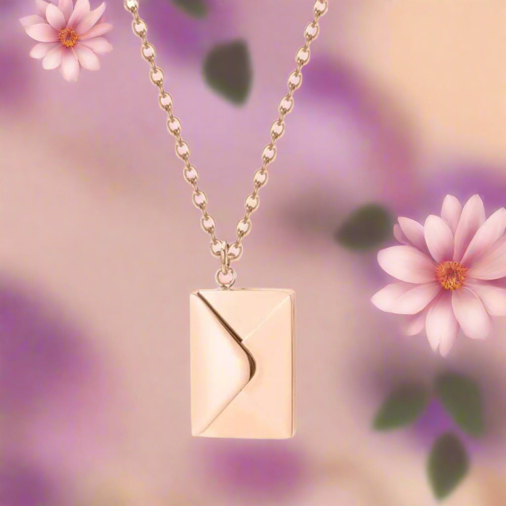 Personalized Message Envelope Necklace