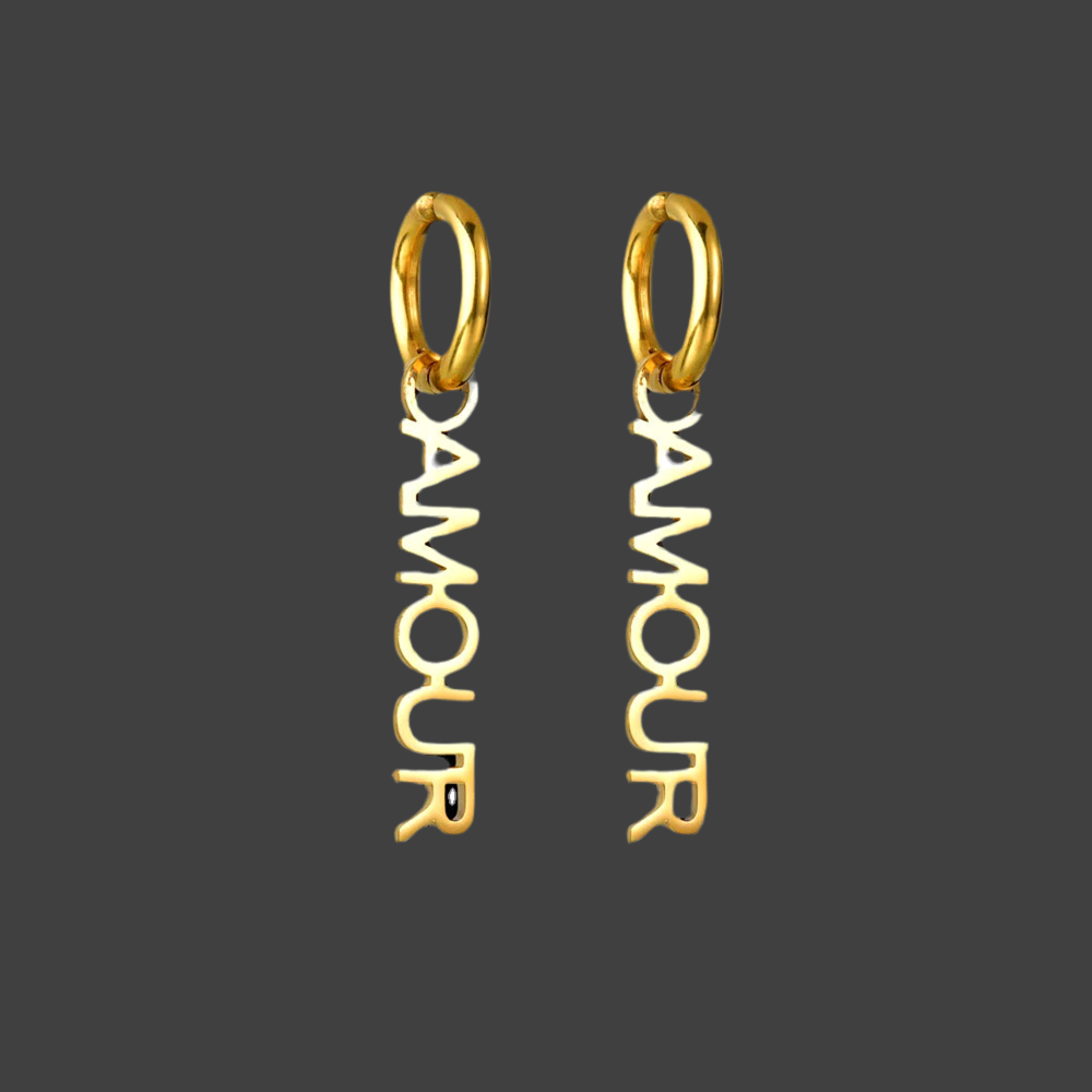 Custom Name Letter Earrings – Personalized Stainless Steel Statement Jewelry - PlumOnyx