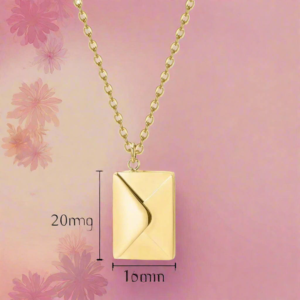 Personalized Message Envelope Necklace