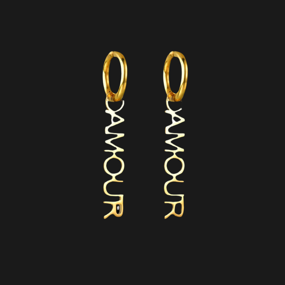 Custom Name Letter Earrings – Personalized Stainless Steel Statement Jewelry - PlumOnyx