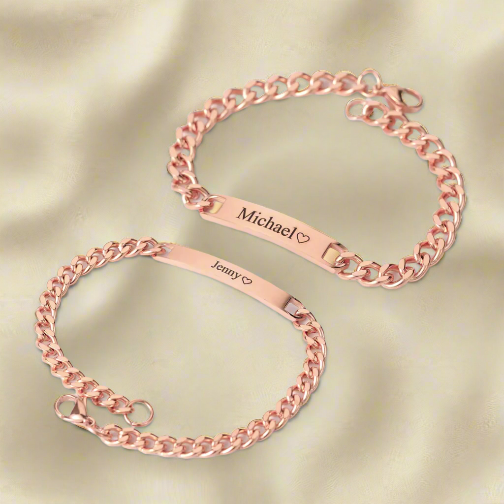 Customized Couples Bracelets - PlumOnyx