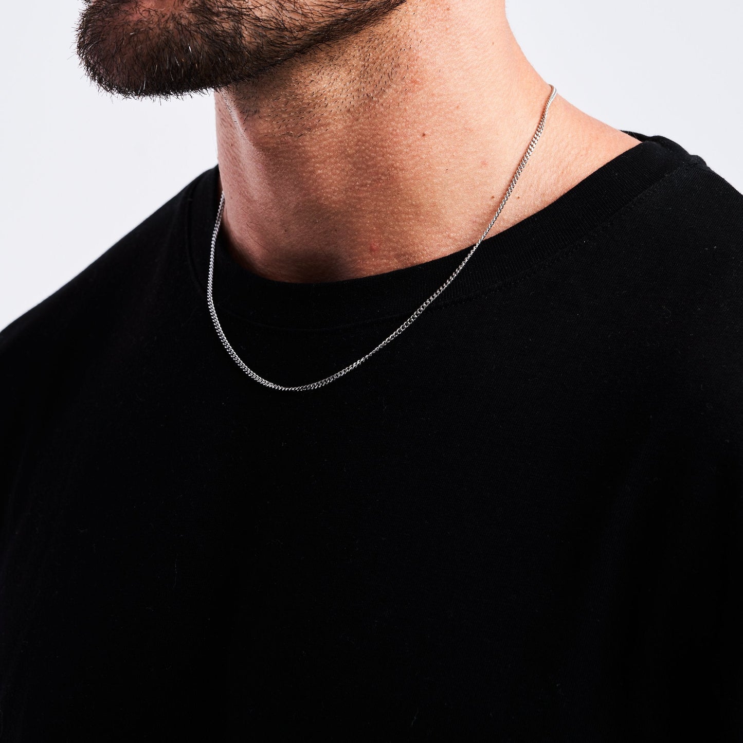 Connell Silver Chain 2mm - PlumOnyx
