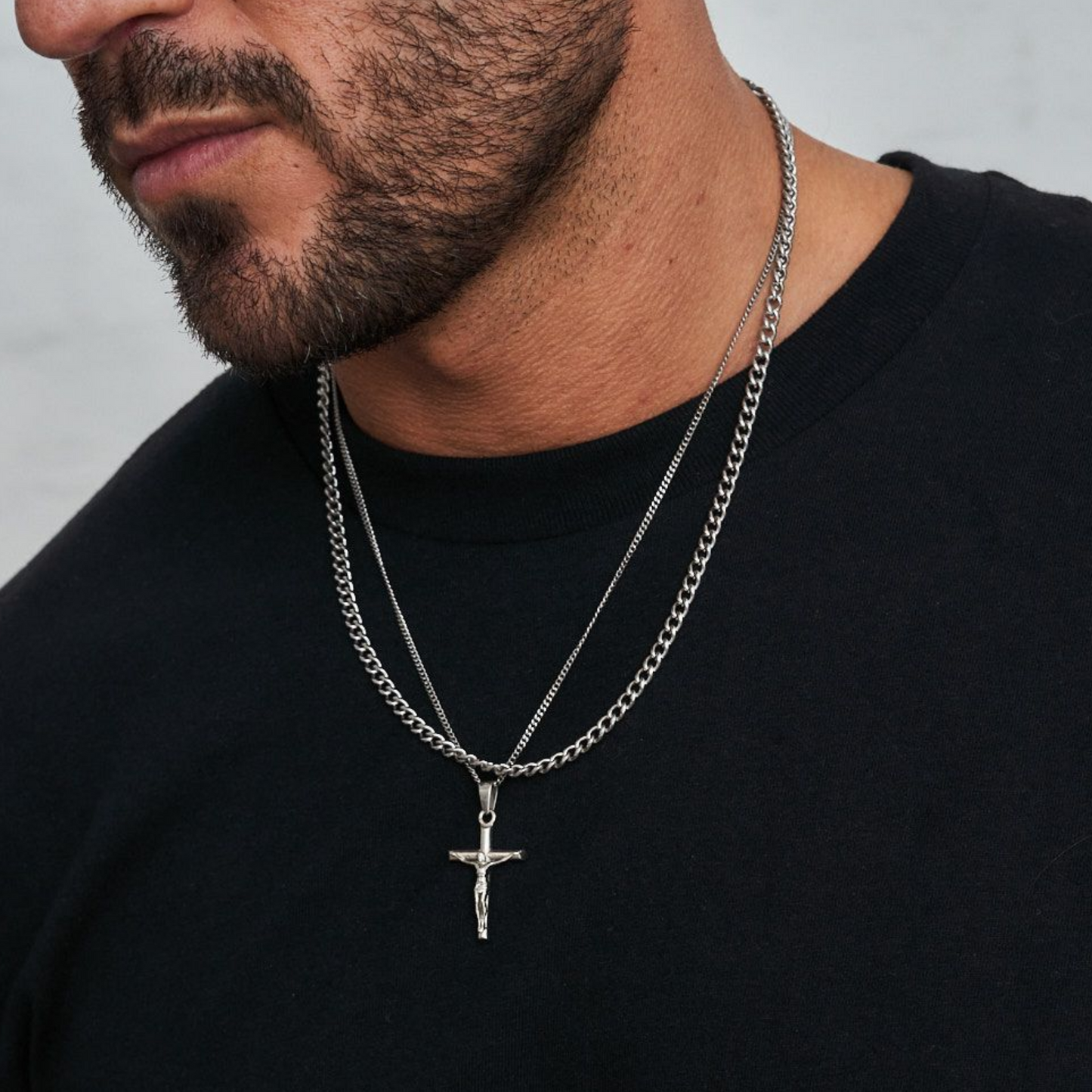 18K Gold Plated Compass North Star Stainless Steel Men's Anchor Necklace - PlumOnyx