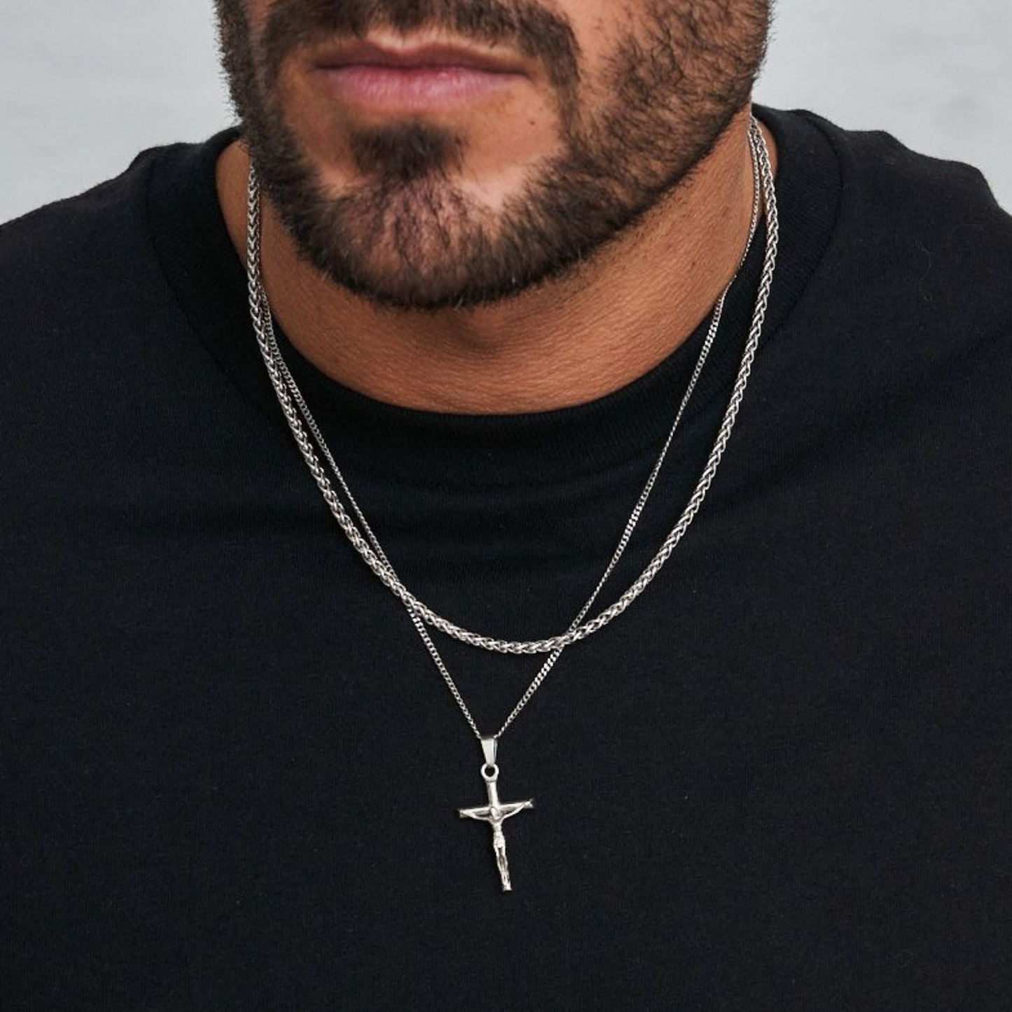 18K Gold Plated Compass North Star Stainless Steel Men's Anchor Necklace - PlumOnyx