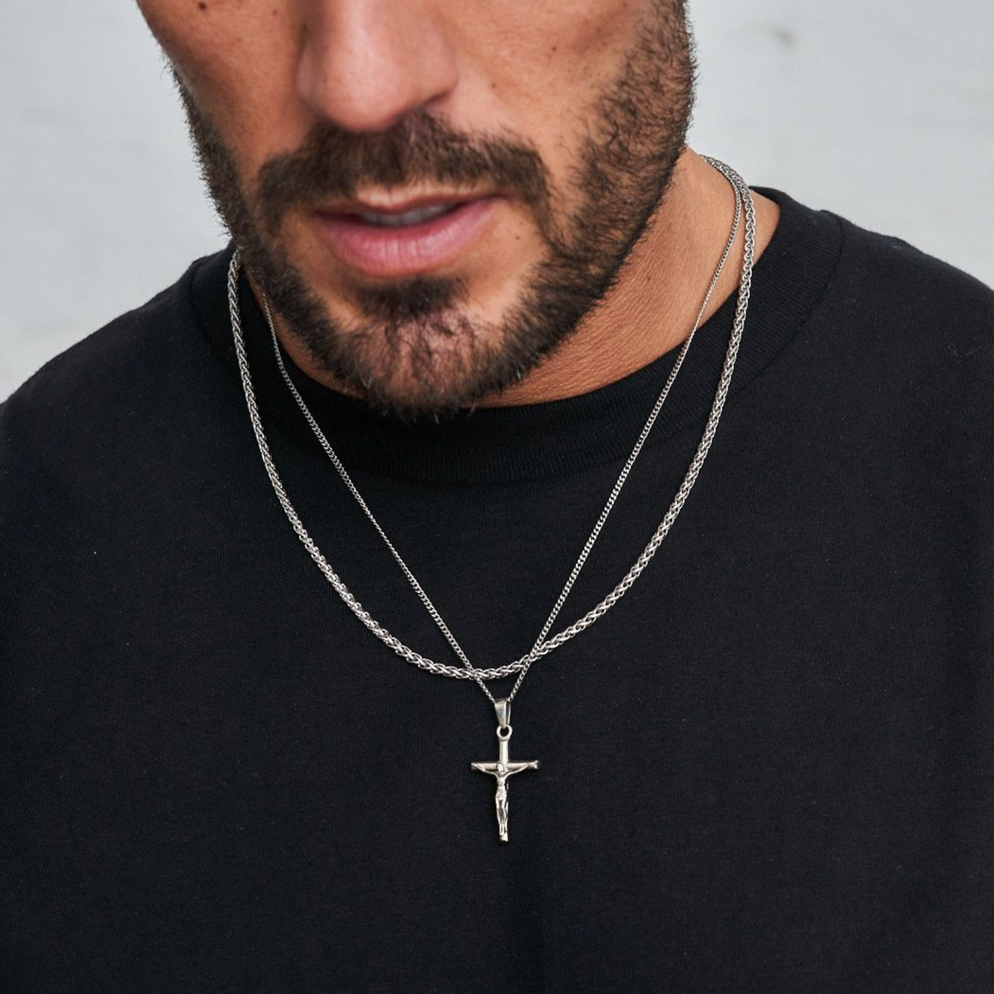 18K Gold Plated Compass North Star Stainless Steel Men's Anchor Necklace - PlumOnyx