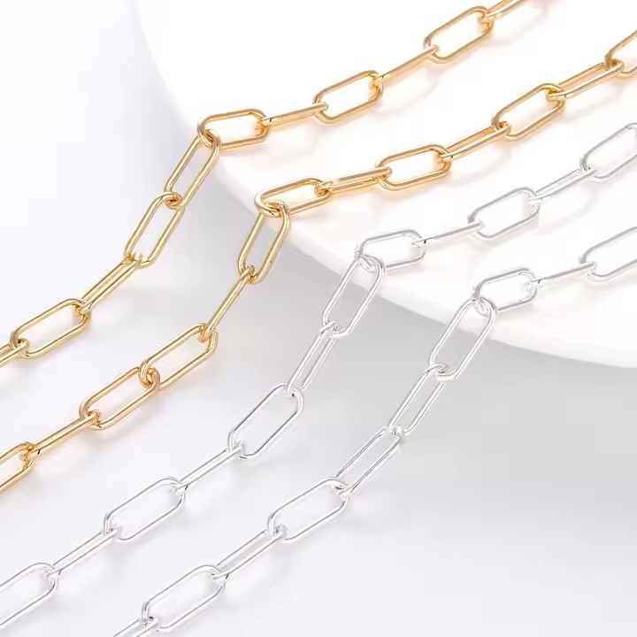 Dainty Link Layering Paperclip Choker Necklace - PlumOnyx