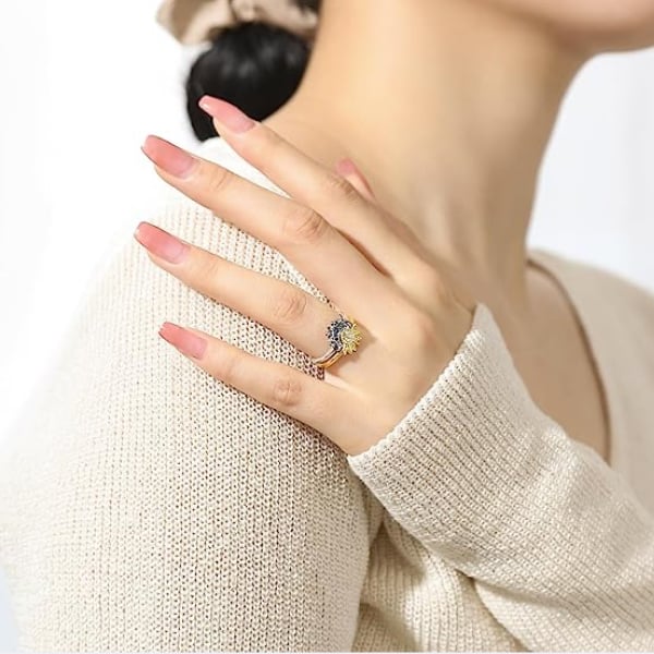 Celestial Sun & Moon Ring Set - PlumOnyx