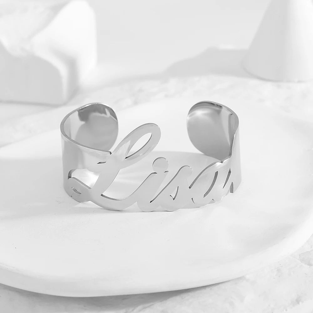 Unisex Custom Signature Name Bracelet Letter Jewelry - PlumOnyx
