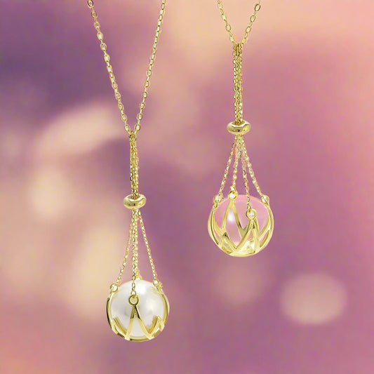Natural Freshwater Pearl Pendant Necklace – 925 Sterling Silver DIY Charm Accessory - PlumOnyx