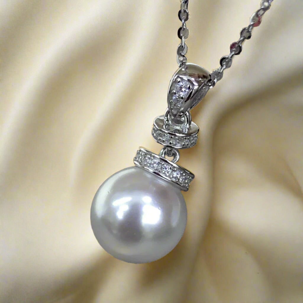 Natural Freshwater Pearl Charm Pendant – 925 Sterling Silver Necklace Accessory (Chain Not Included) - PlumOnyx