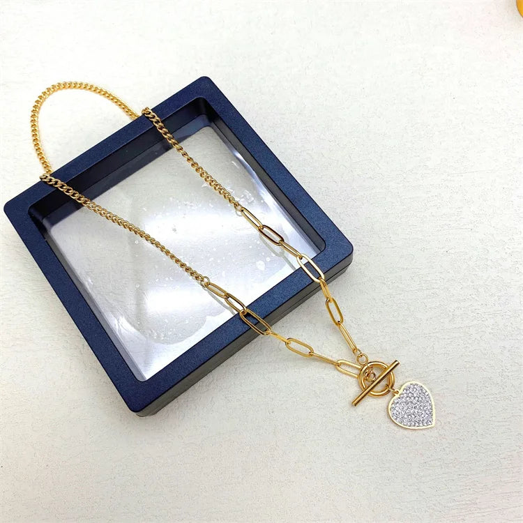 Light Luxury Dainty Love Charm Pendant Necklace - PlumOnyx