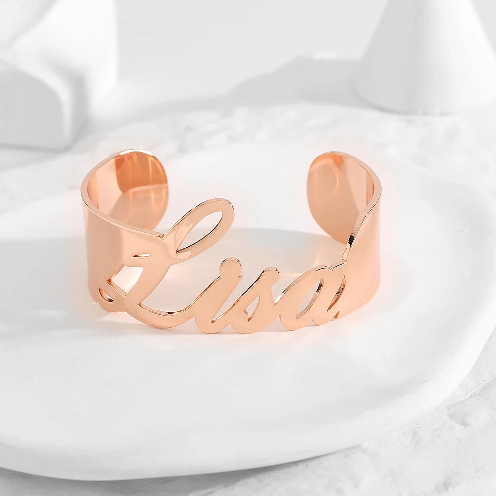 Unisex Custom Signature Name Bracelet Letter Jewelry - PlumOnyx