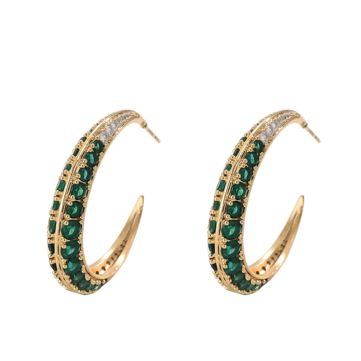 Cool Spice Emerald Diamond Earrings - PlumOnyx
