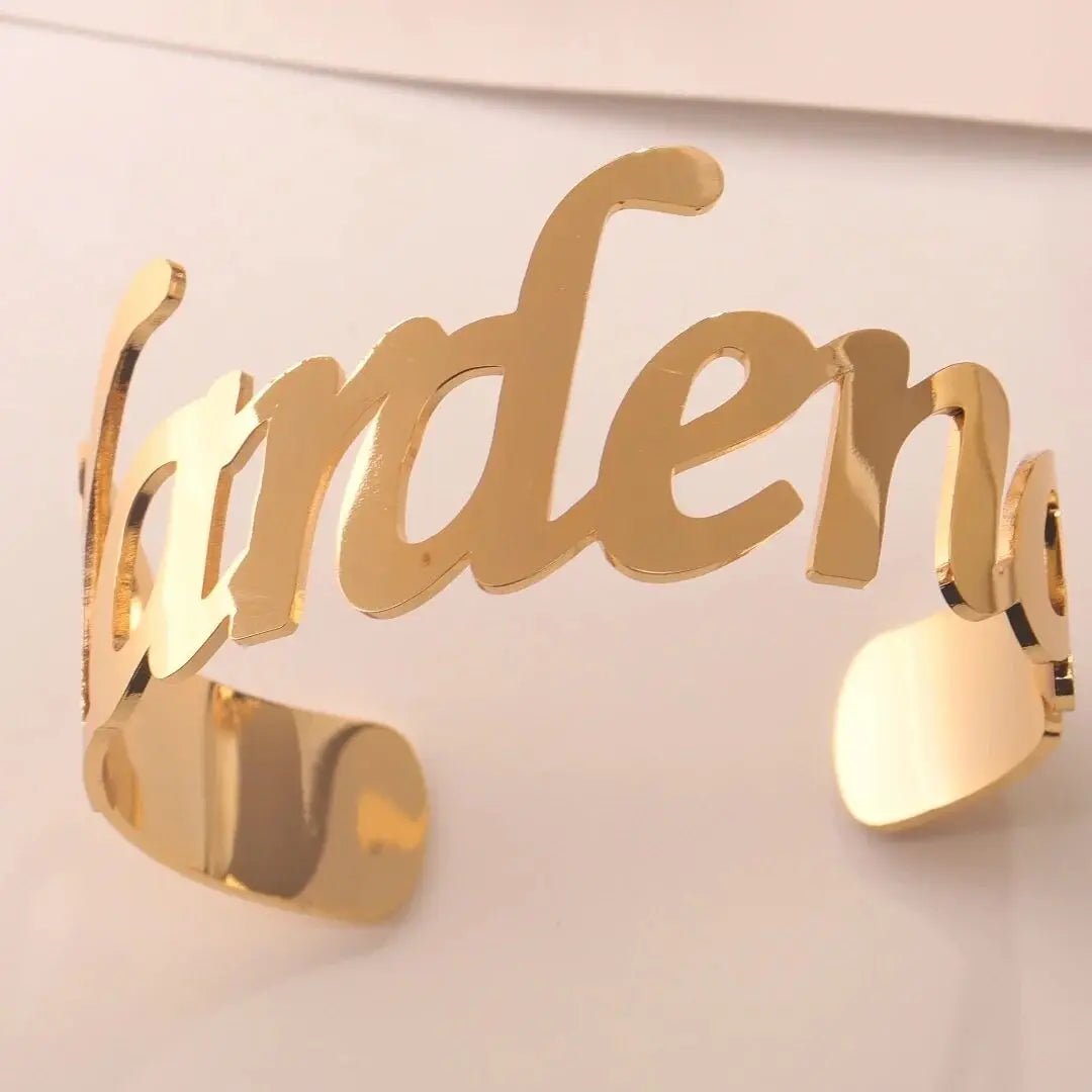 Unisex Custom Signature Name Bracelet Letter Jewelry - PlumOnyx