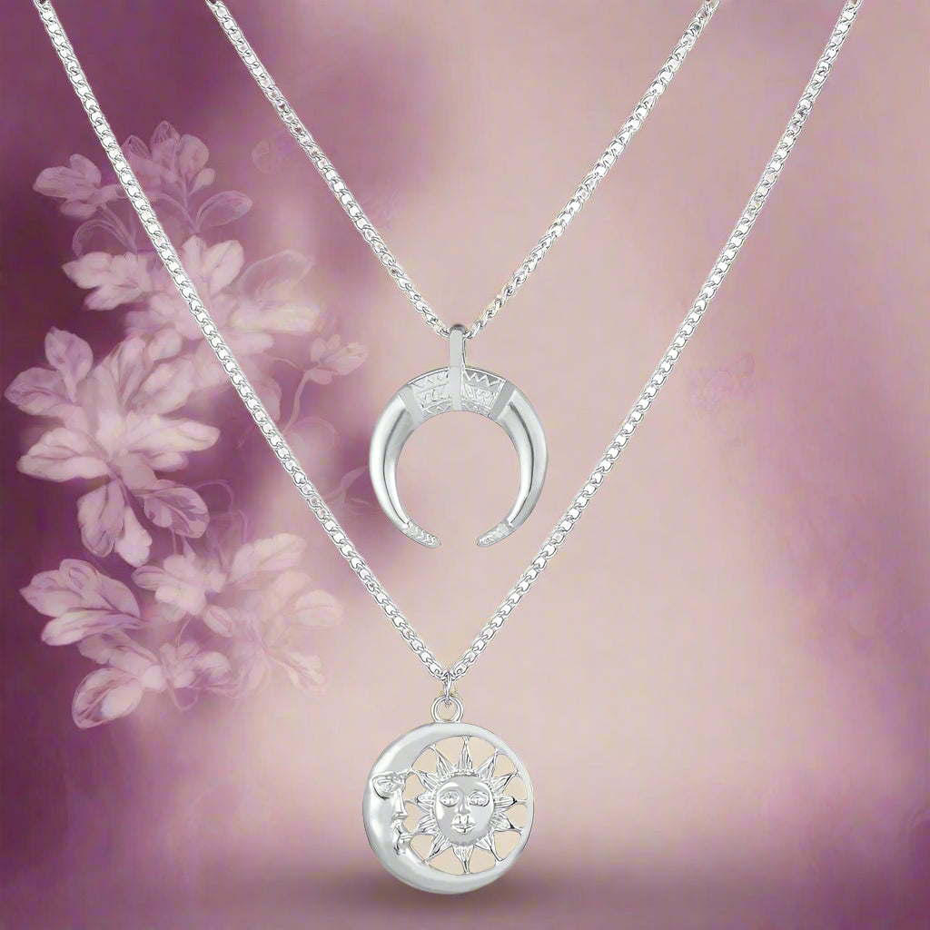 Two- Layered Statement Chain Necklace - PlumOnyx