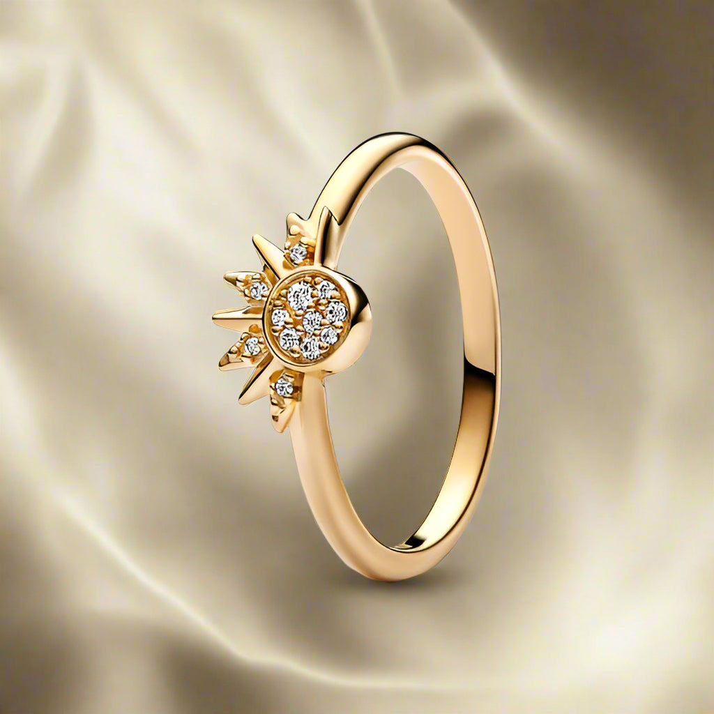 Celestial Sun & Moon Ring Set - PlumOnyx