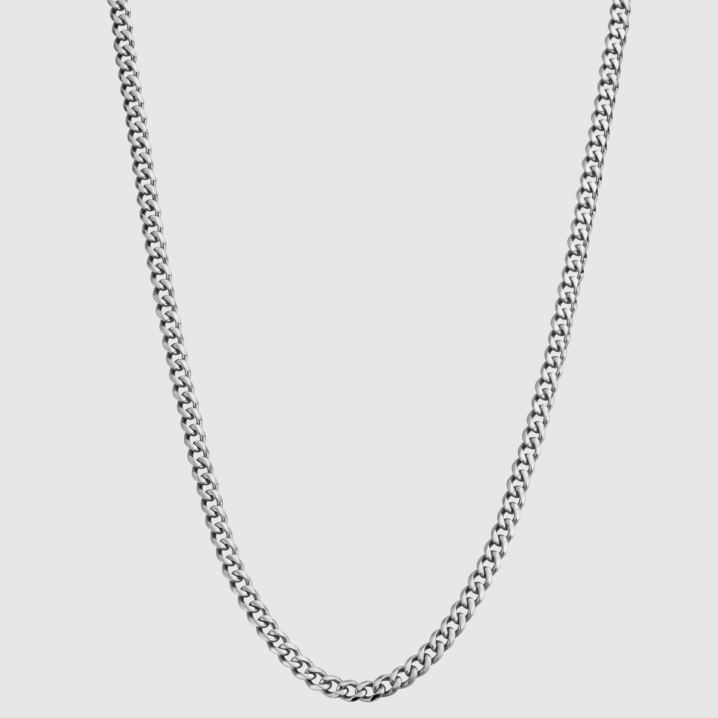 Cuban Silver Chain 4mm - PlumOnyx