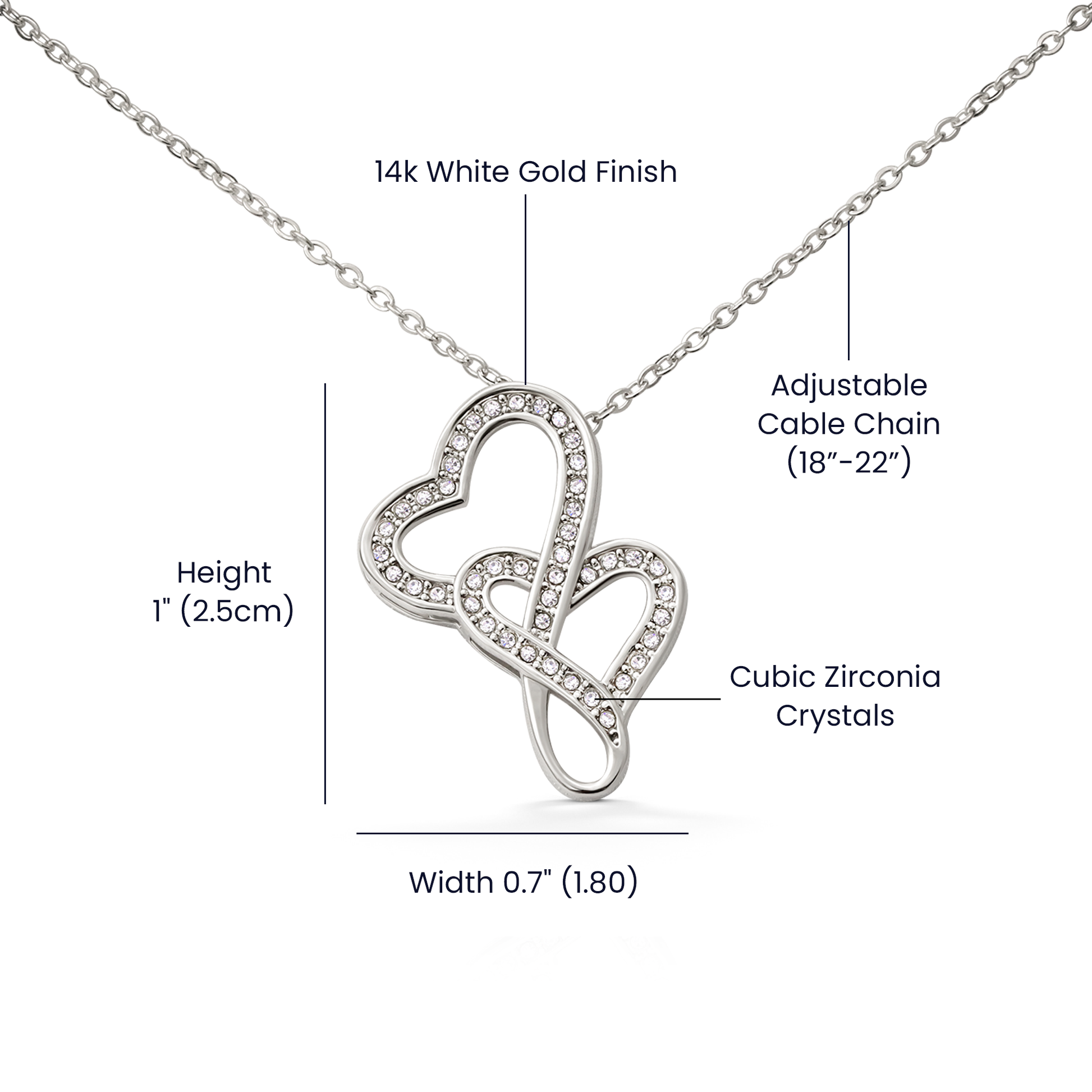To My Heartthrob Heart to Heart Pendant Necklace - PlumOnyx