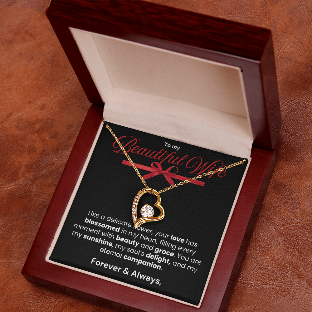 To My Beautiful Wife Forever Love Necklace - PlumOnyx