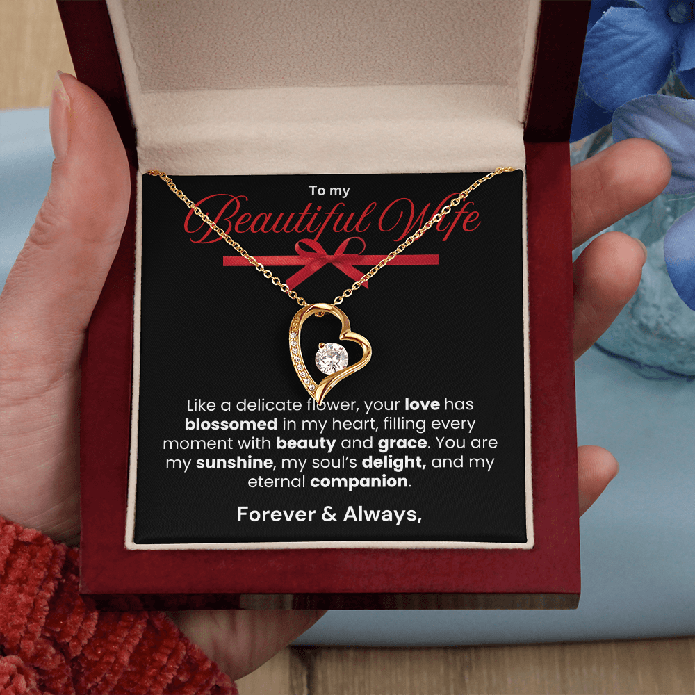 To My Beautiful Wife Forever Love Necklace - PlumOnyx
