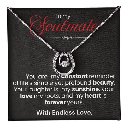 To My Soulmate Lucky In Love Necklace - PlumOnyx