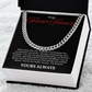 To My Forever Treasure- Cuban Link Chain - PlumOnyx