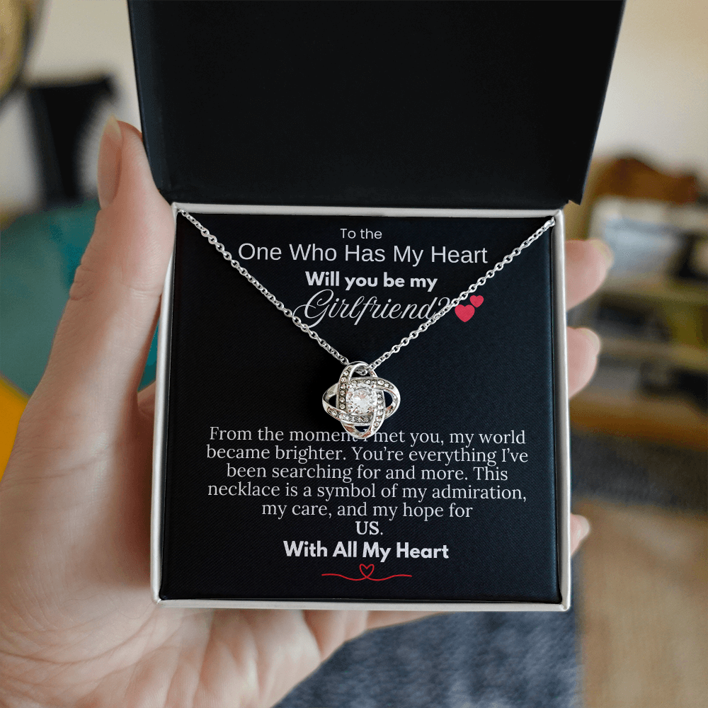 Will You Be My Girlfriend- Love Knot Necklace - PlumOnyx