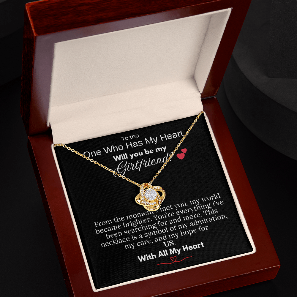 Will You Be My Girlfriend- Love Knot Necklace - PlumOnyx