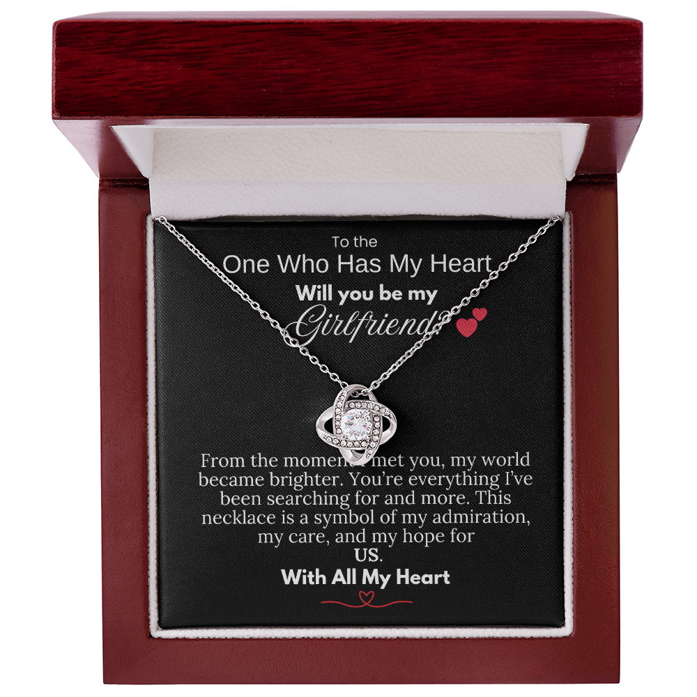 Will You Be My Girlfriend- Love Knot Necklace - PlumOnyx