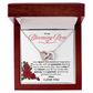To My Blooming Rose Interlocking Hearts Necklace - PlumOnyx
