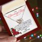 To My Blooming Rose Interlocking Hearts Necklace - PlumOnyx