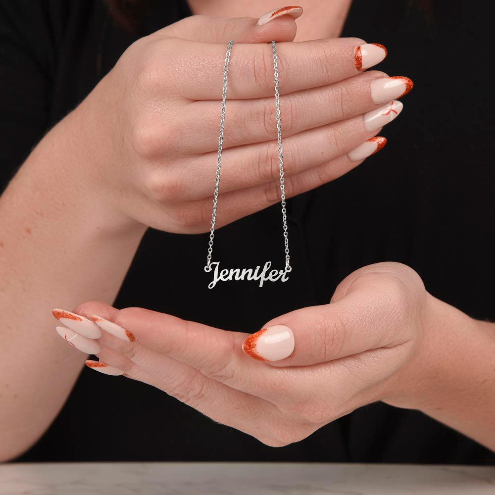 Bonus Daughter | Custom Name Necklace w/Personalized Message - PlumOnyx