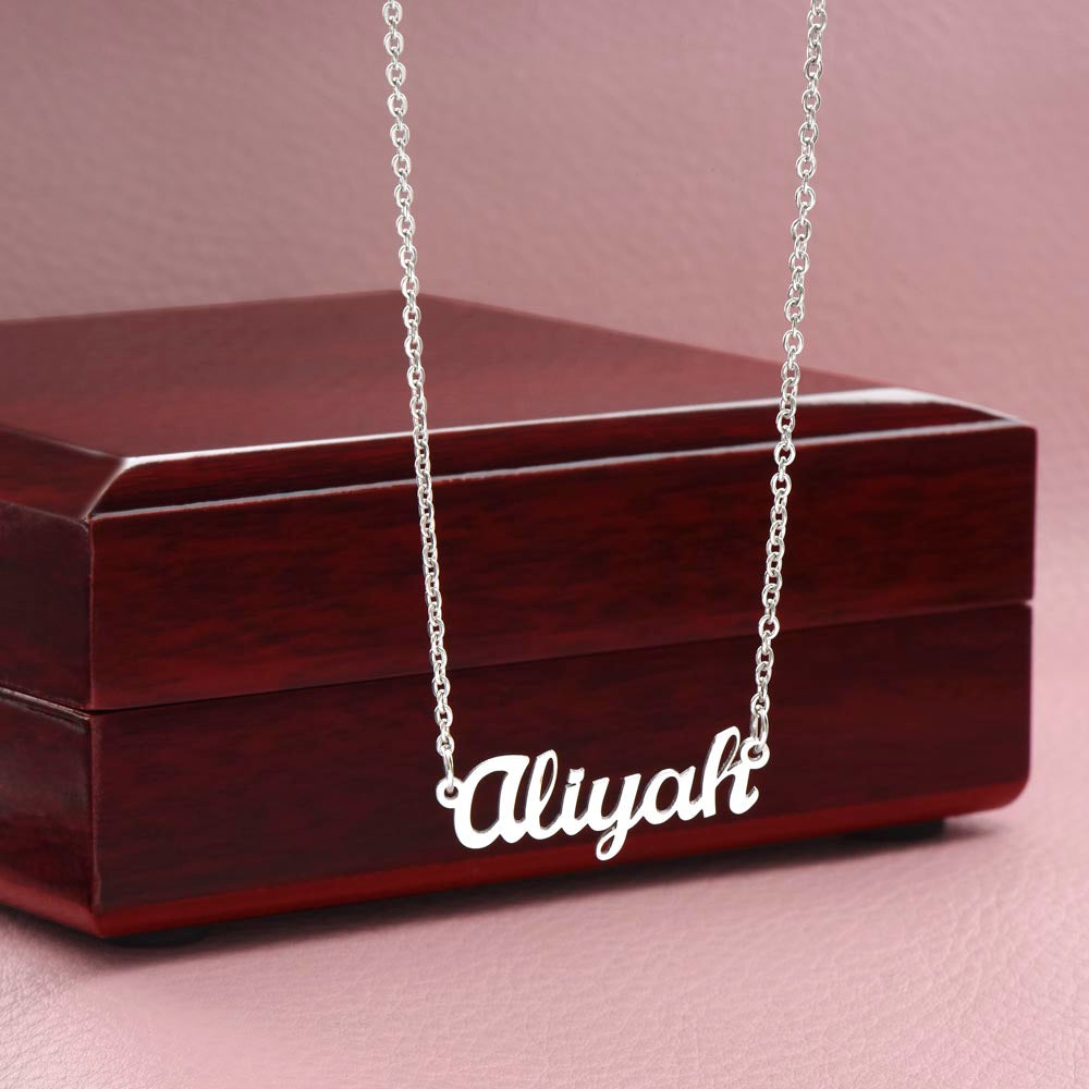 Bonus Daughter | Custom Name Necklace w/Personalized Message - PlumOnyx