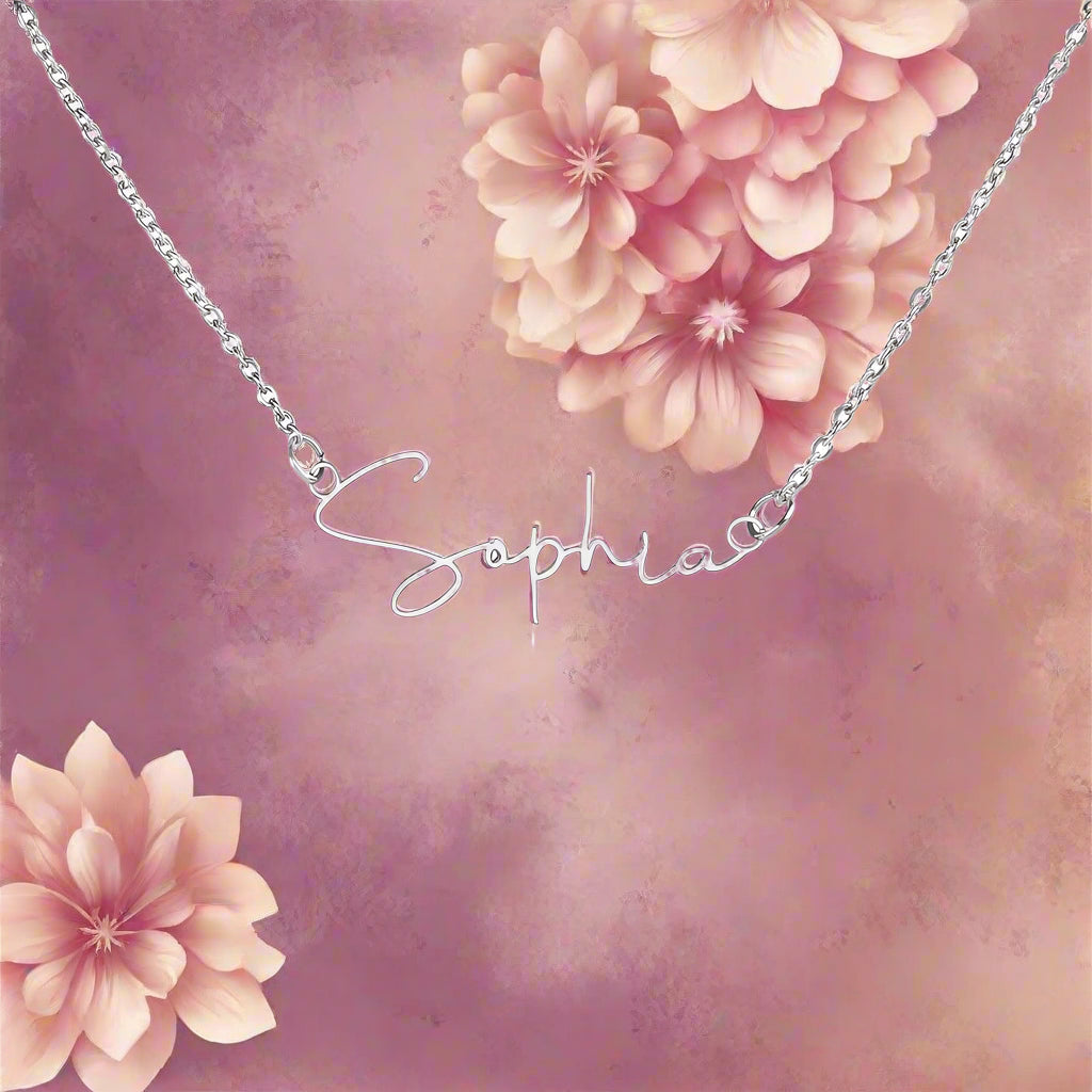 To My Darling Wife Signature Name Necklace - PlumOnyx