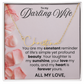 To My Darling Wife Signature Name Necklace - PlumOnyx