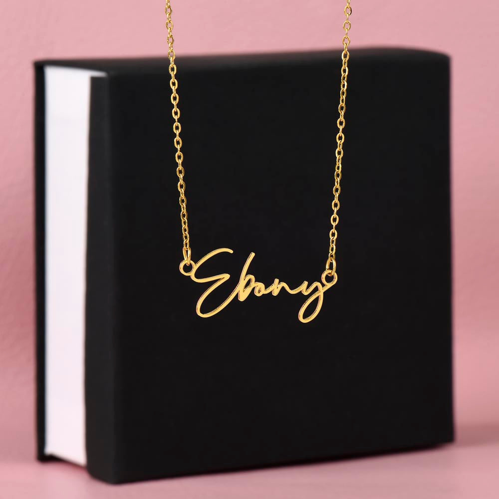 To My Darling Wife Signature Name Necklace - PlumOnyx