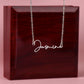 To My Darling Wife Signature Name Necklace - PlumOnyx