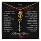 My Blooming Rose Flower Name Necklace - PlumOnyx