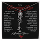 My Blooming Rose Flower Name Necklace - PlumOnyx