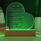 To My Soulmate | Heart Shaped Plaque | Optional Night Light - PlumOnyx