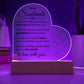 To My Soulmate | Heart Shaped Plaque | Optional Night Light - PlumOnyx