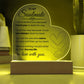 To My Soulmate | Heart Shaped Plaque | Optional Night Light - PlumOnyx