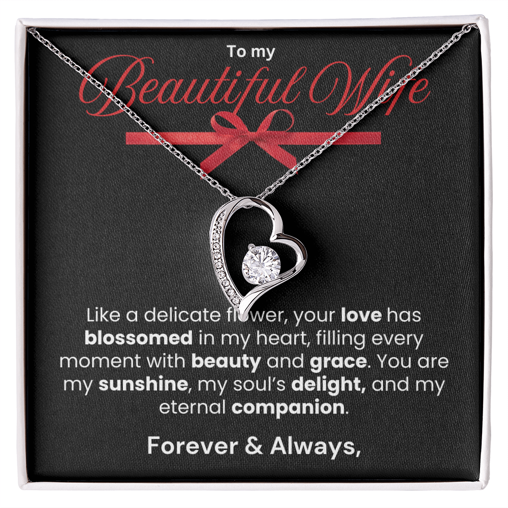 To My Beautiful Wife Forever Love Necklace - PlumOnyx