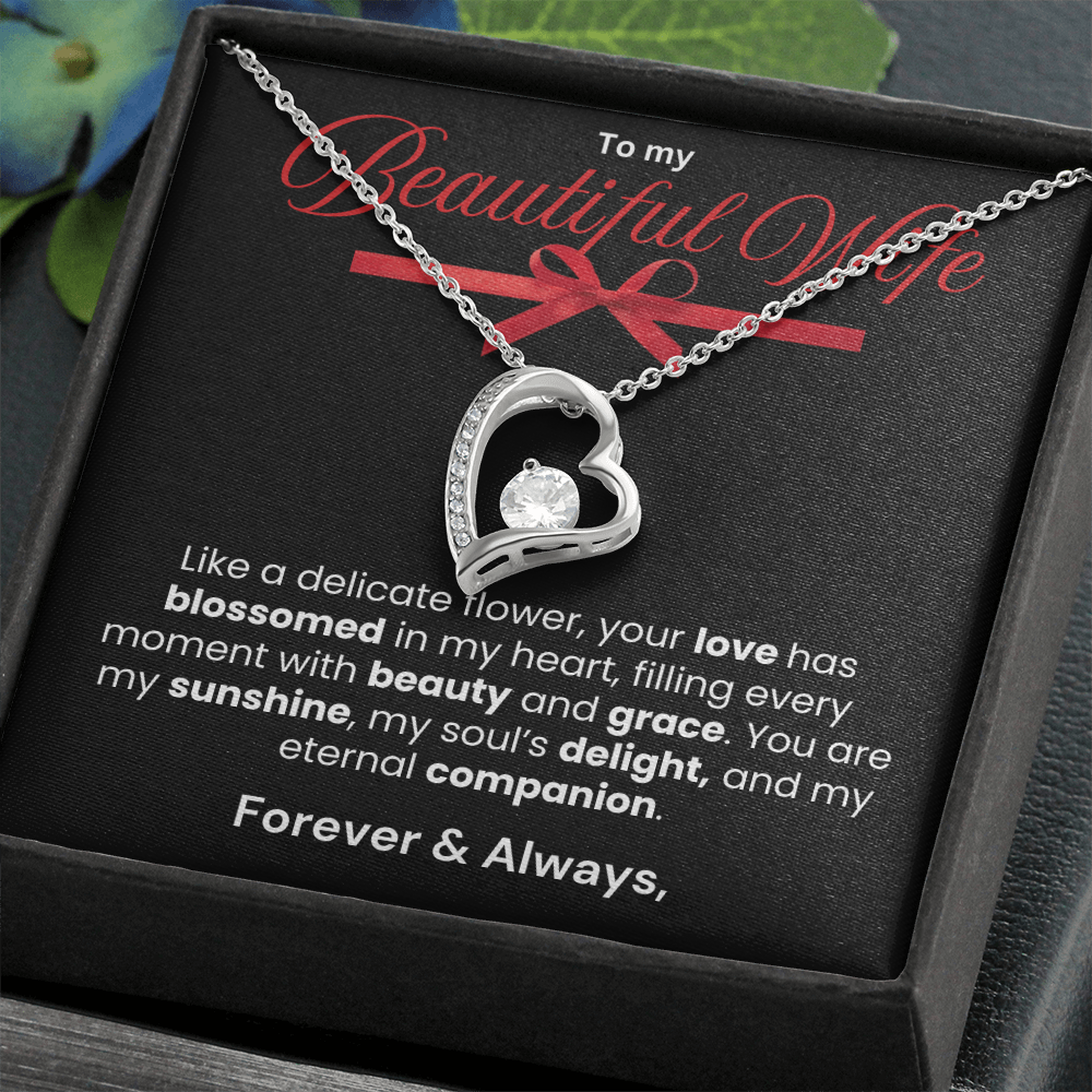 To My Beautiful Wife Forever Love Necklace - PlumOnyx