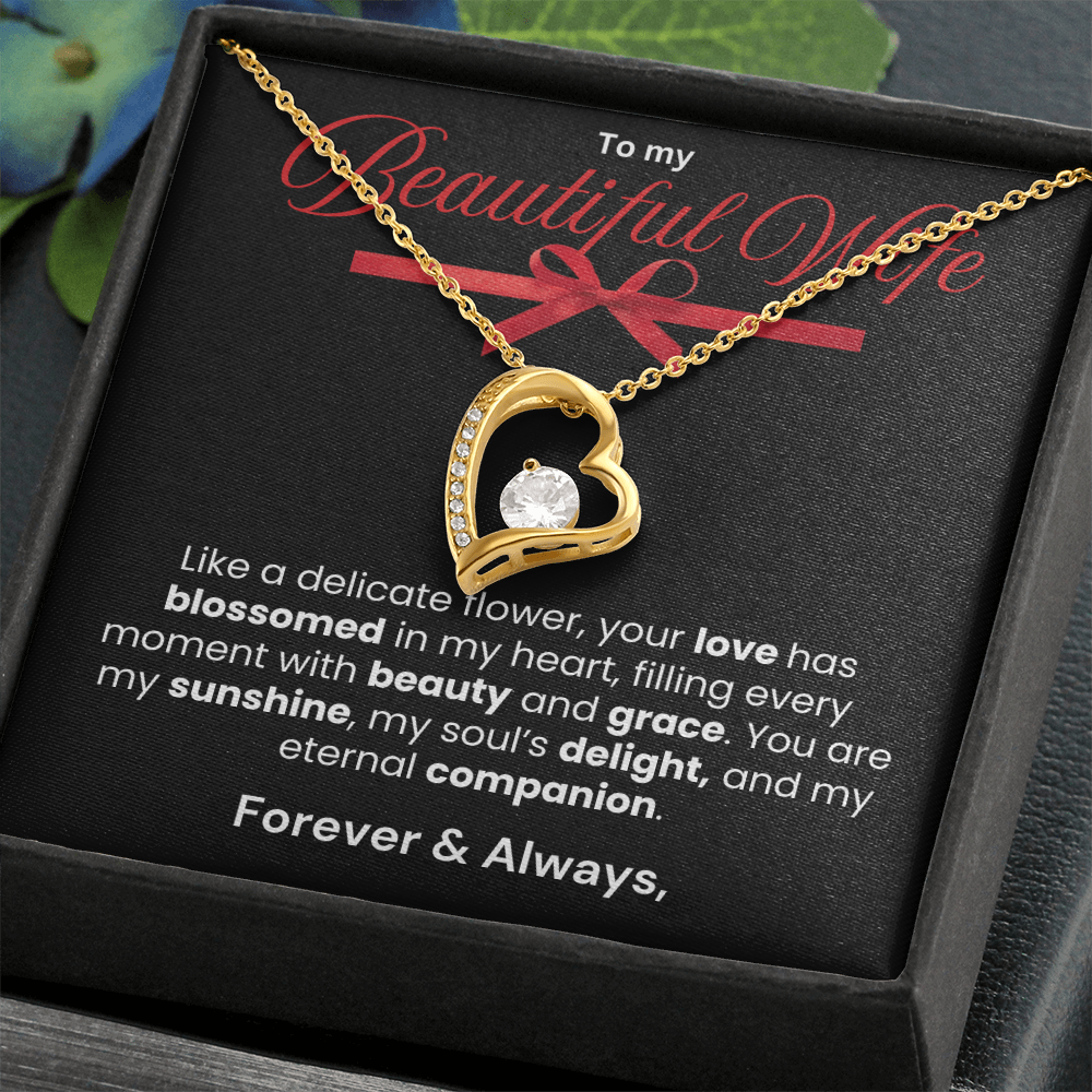 To My Beautiful Wife Forever Love Necklace - PlumOnyx